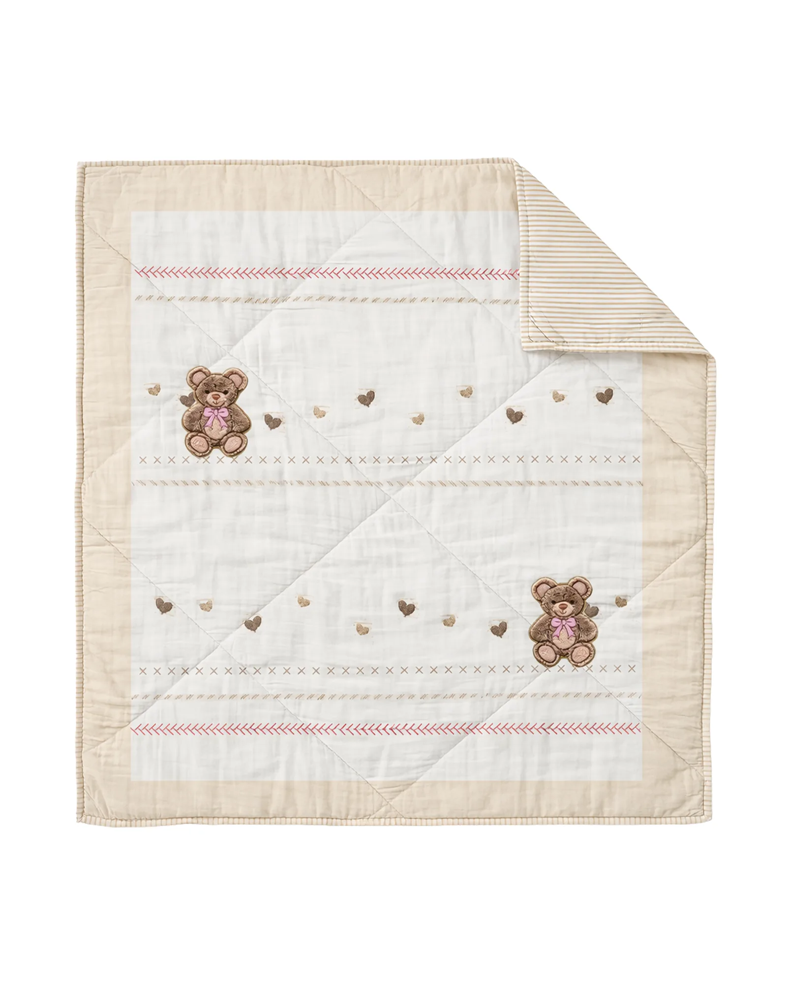 Teddy Bear Embroidered Quilt