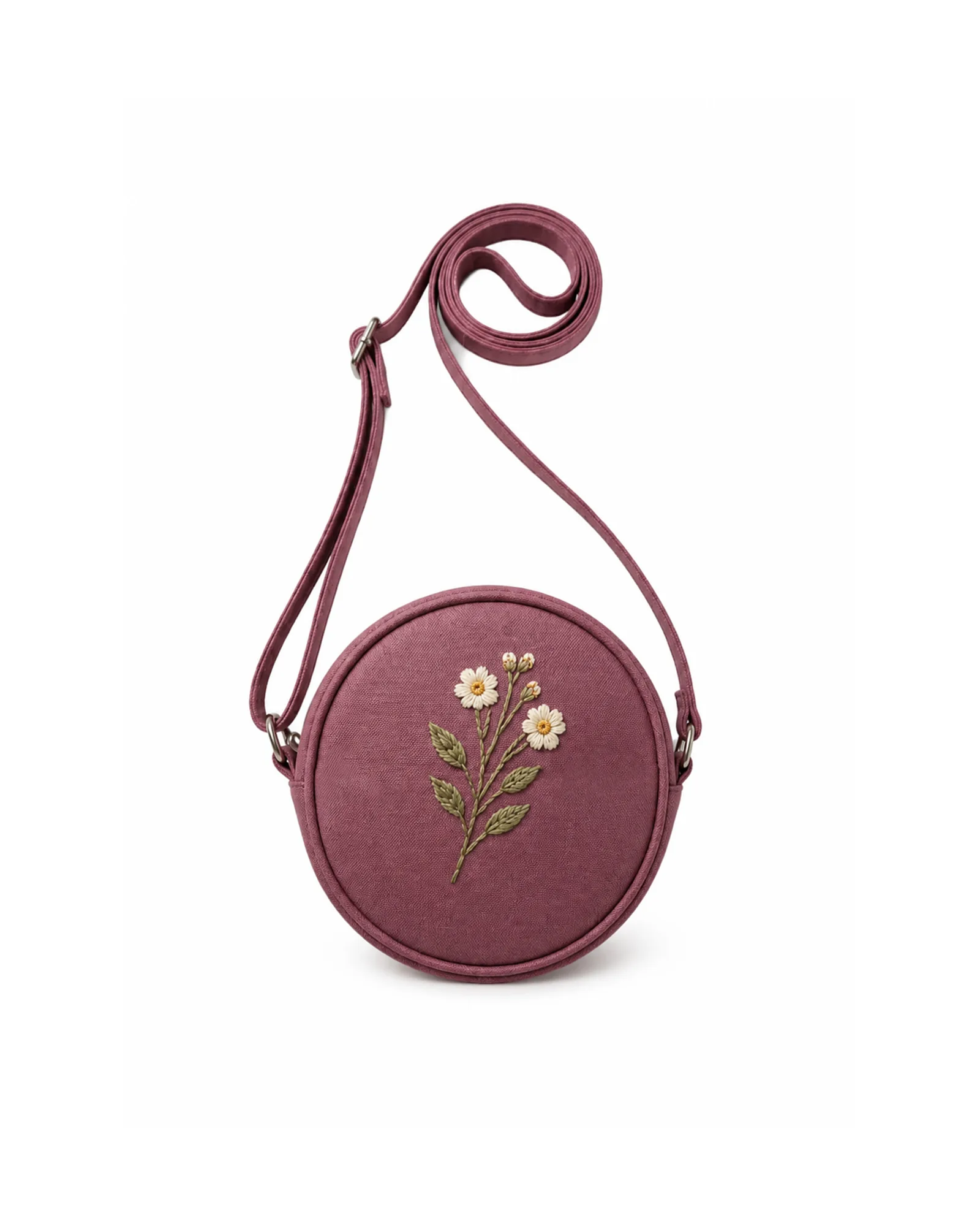Embroidered Daisy Crossbody Bag