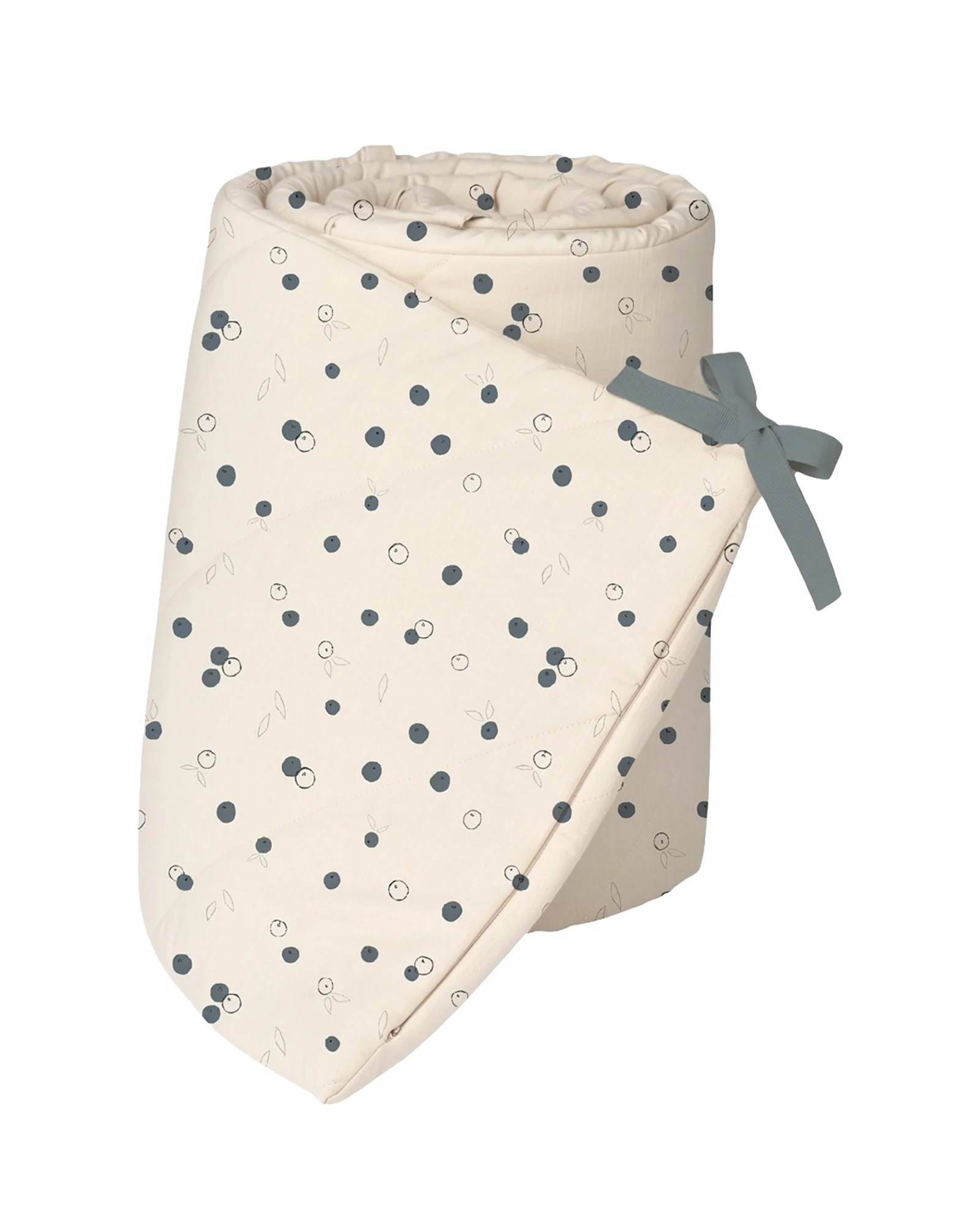 Navy Dot Bed Bumper