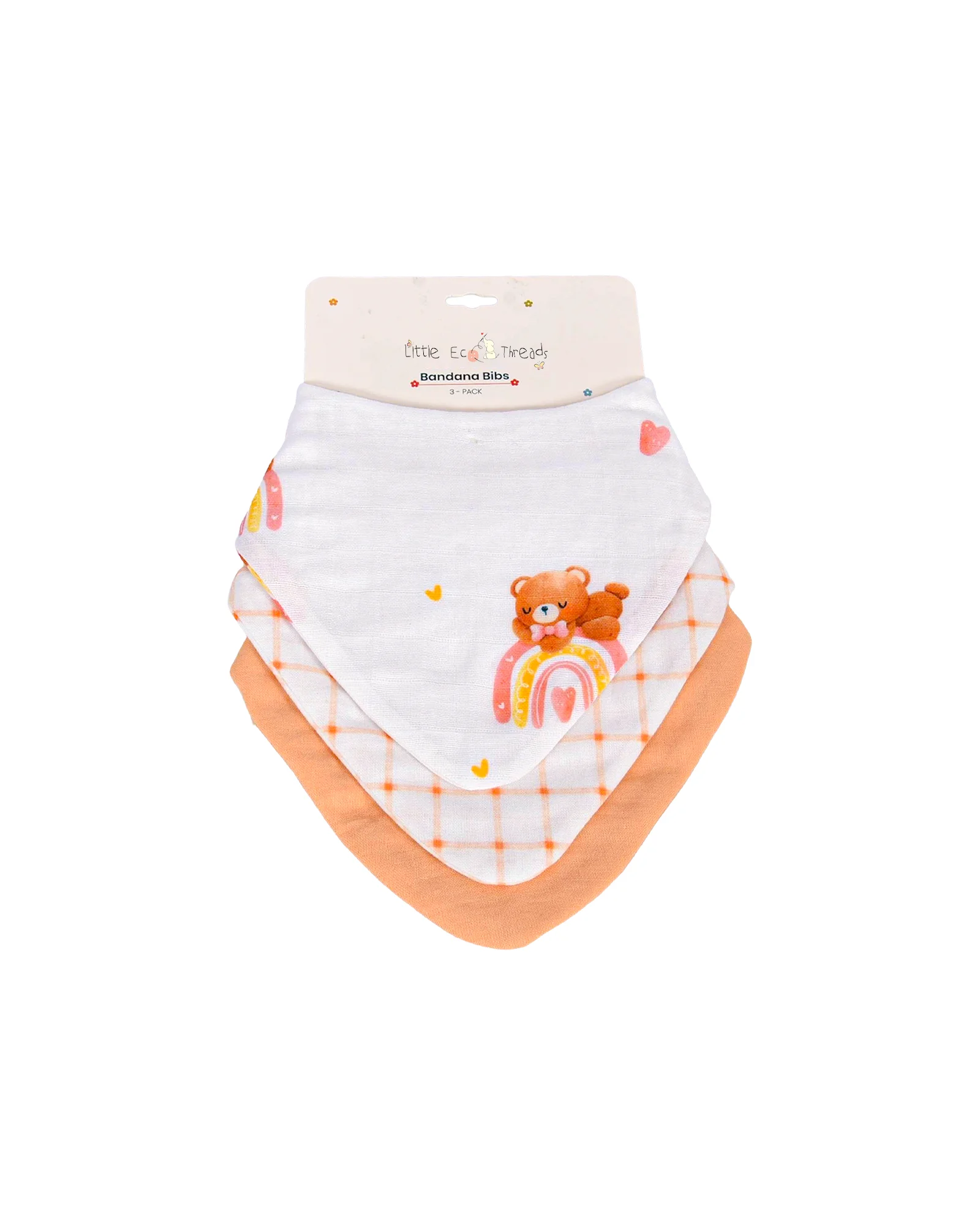 Rainbow Bear Bandana Bib Set