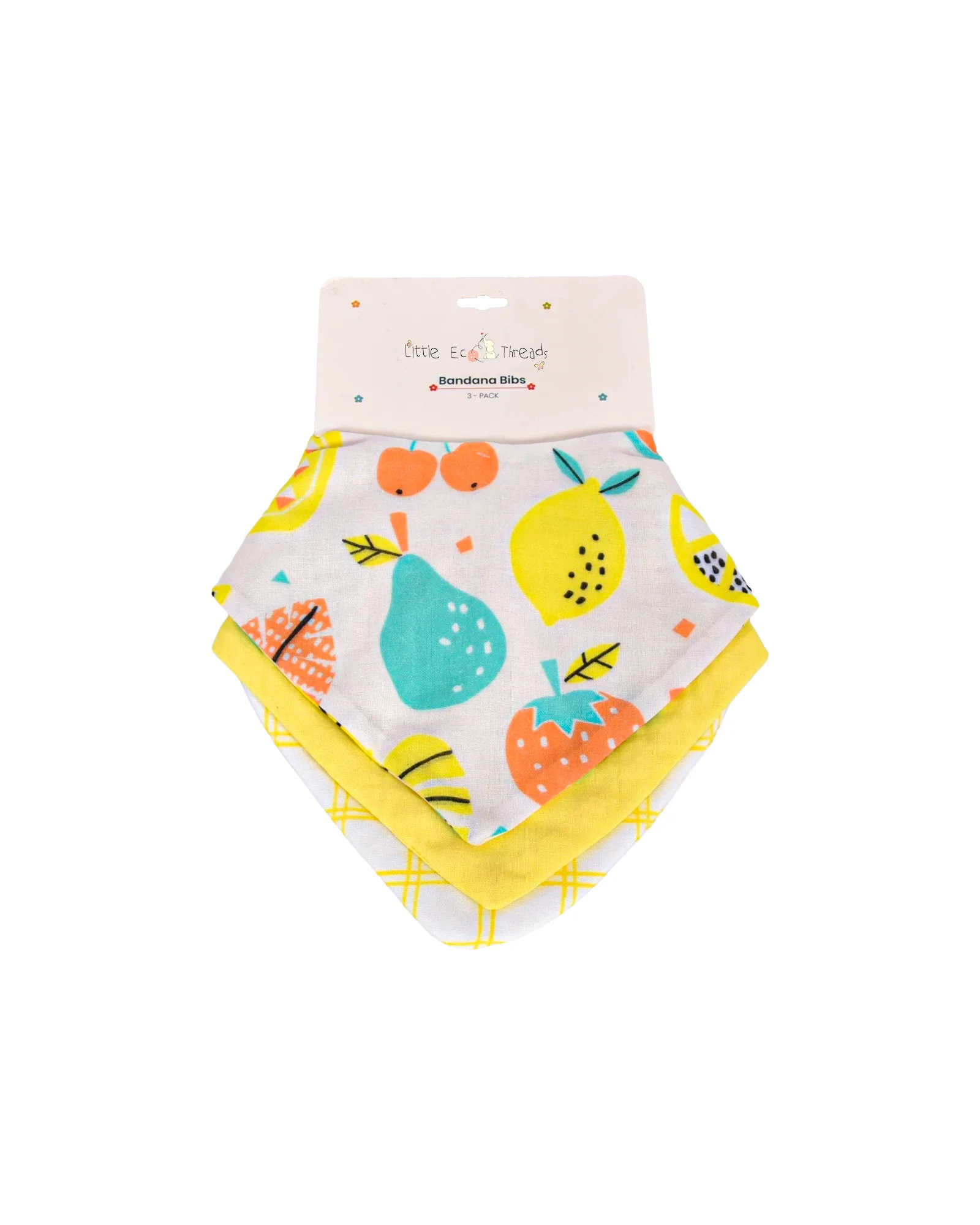 Tropical Fruits Bandana Bib Set