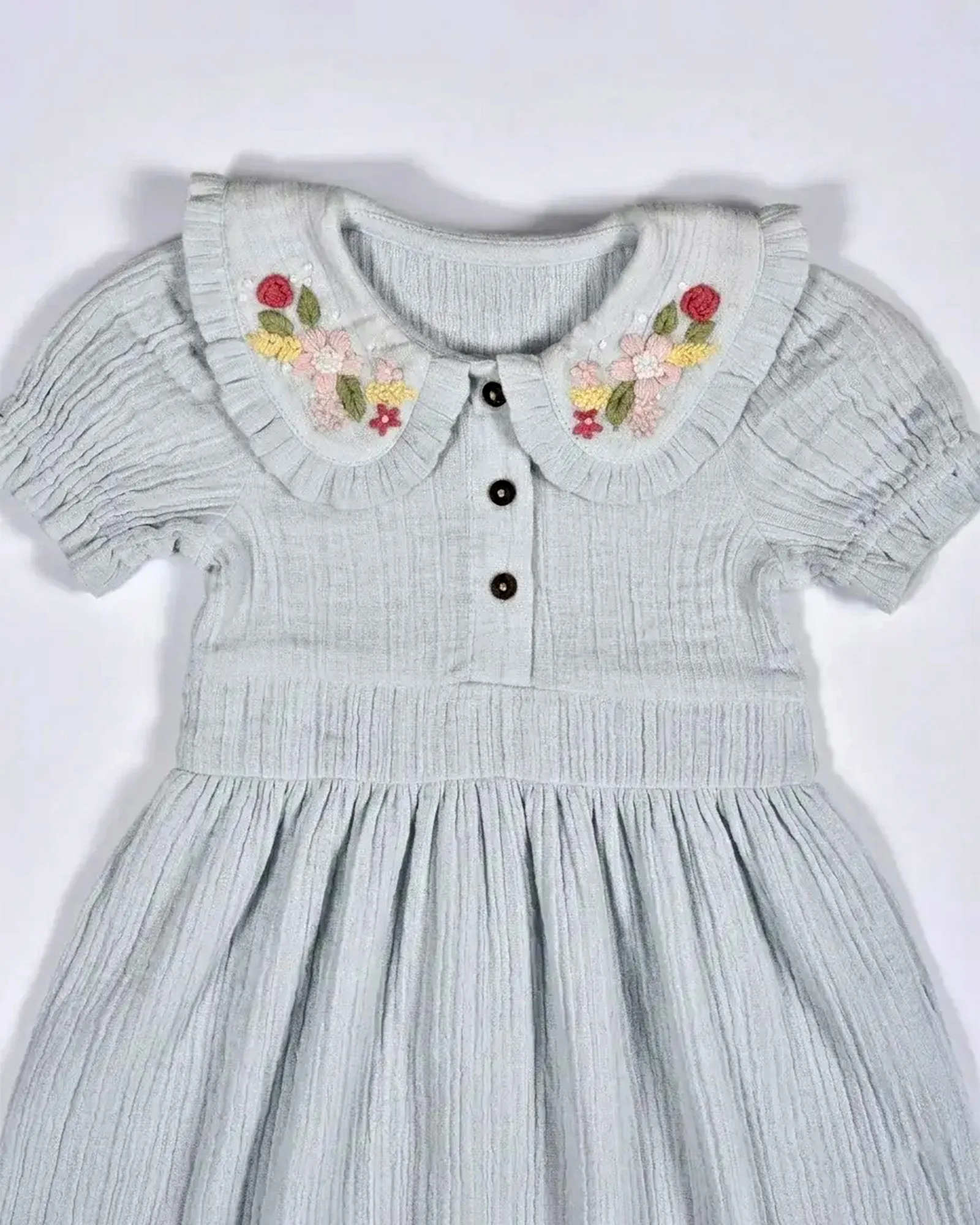 Ruffle Collar Embroidery Romper thumbnail 2