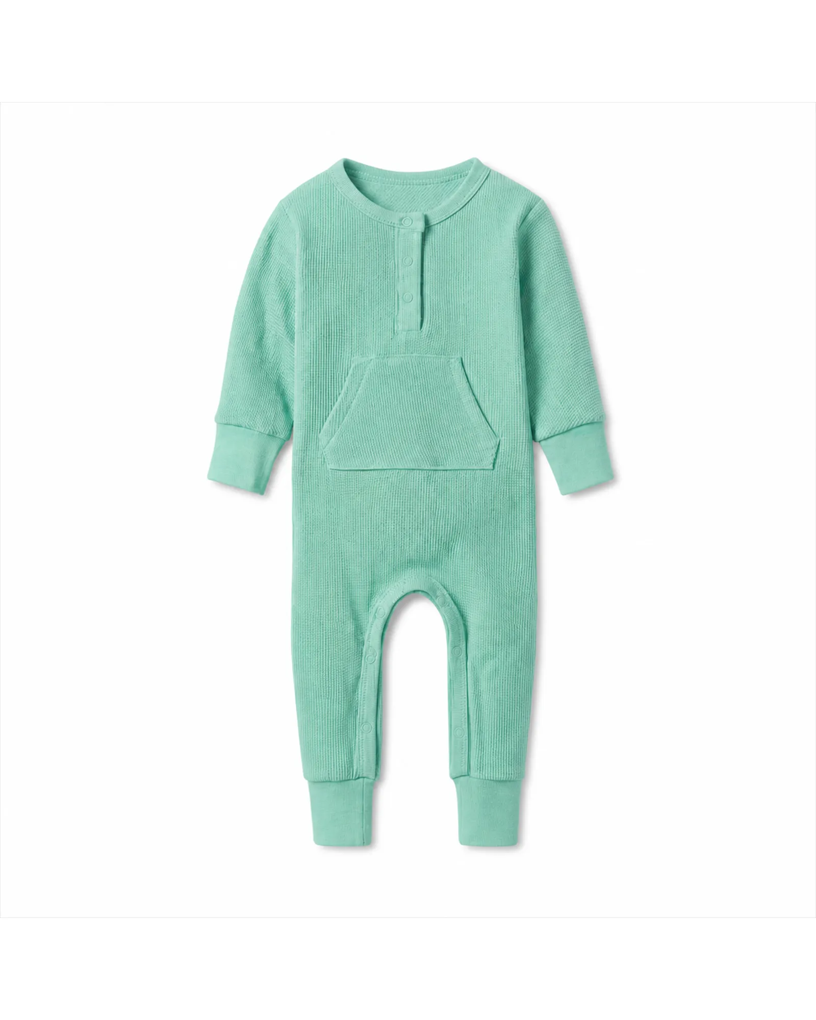 Mint Waffle Romper