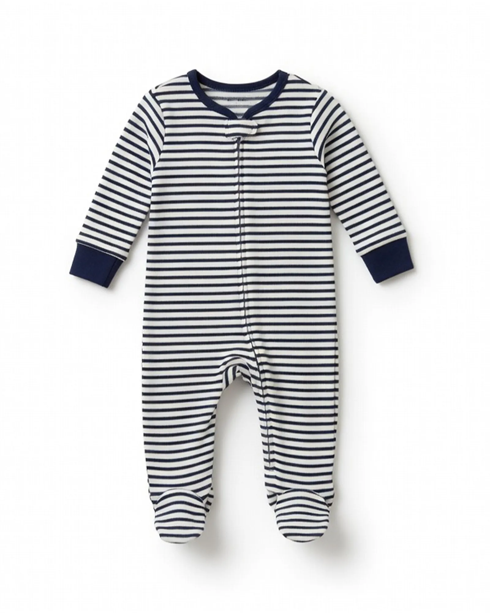 Navy Stripe Zip Sleepsuit