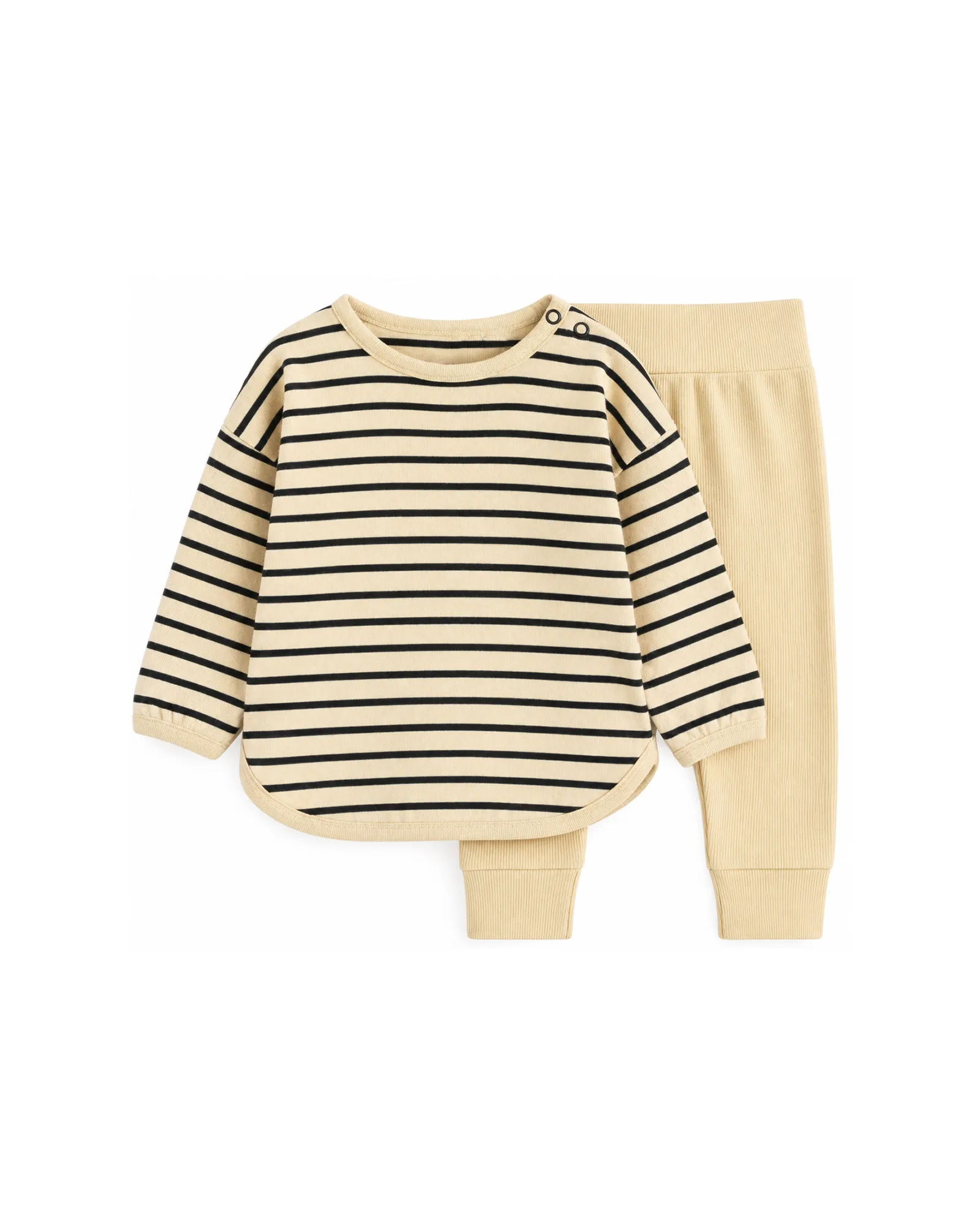 Oatmeal Stripe Knit Set