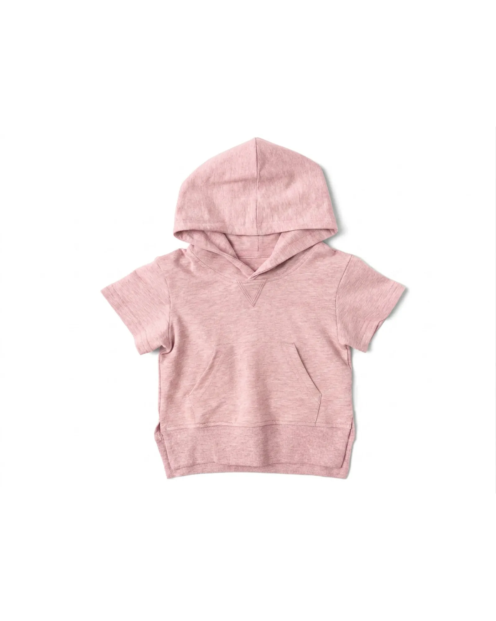 Pink Marl Hooded Top