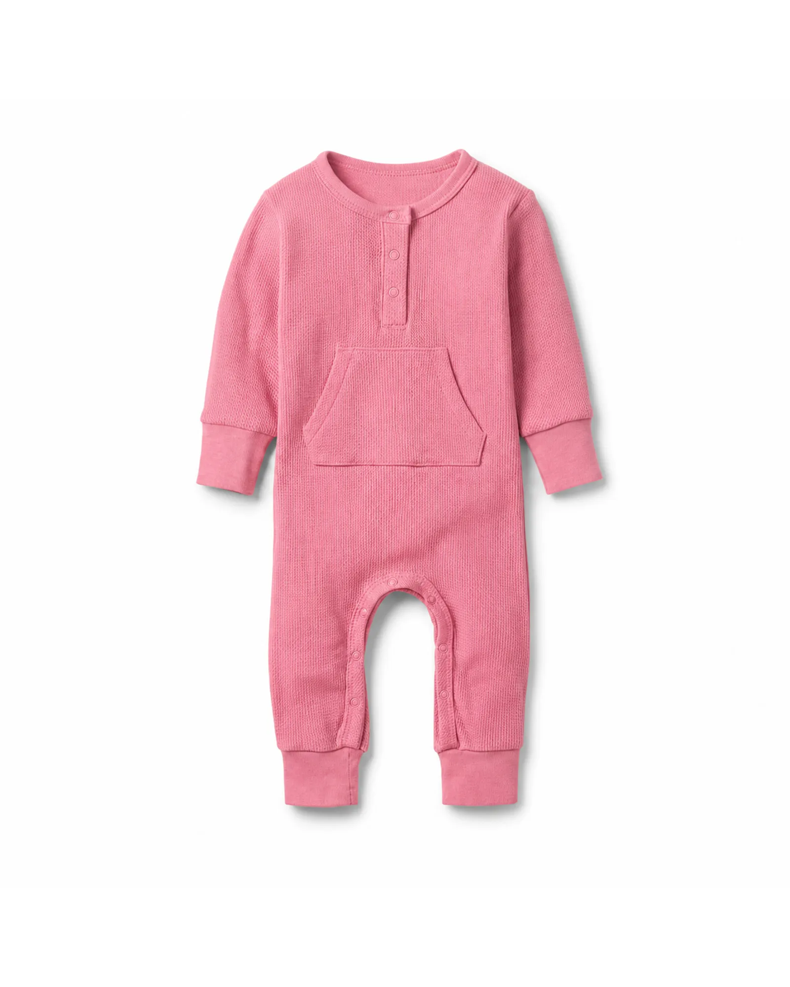 Pink Waffle Romper