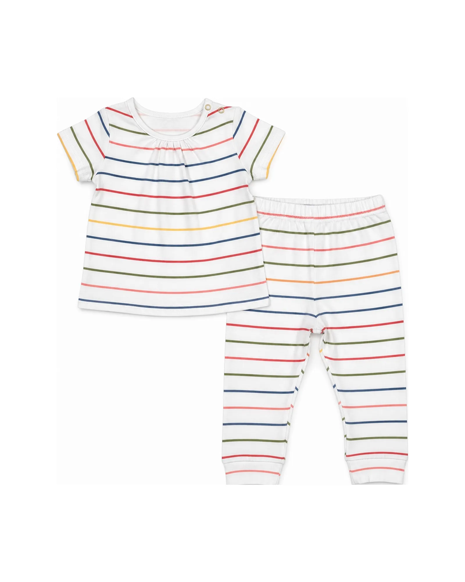 Rainbow Stripe Top & Leggings Set