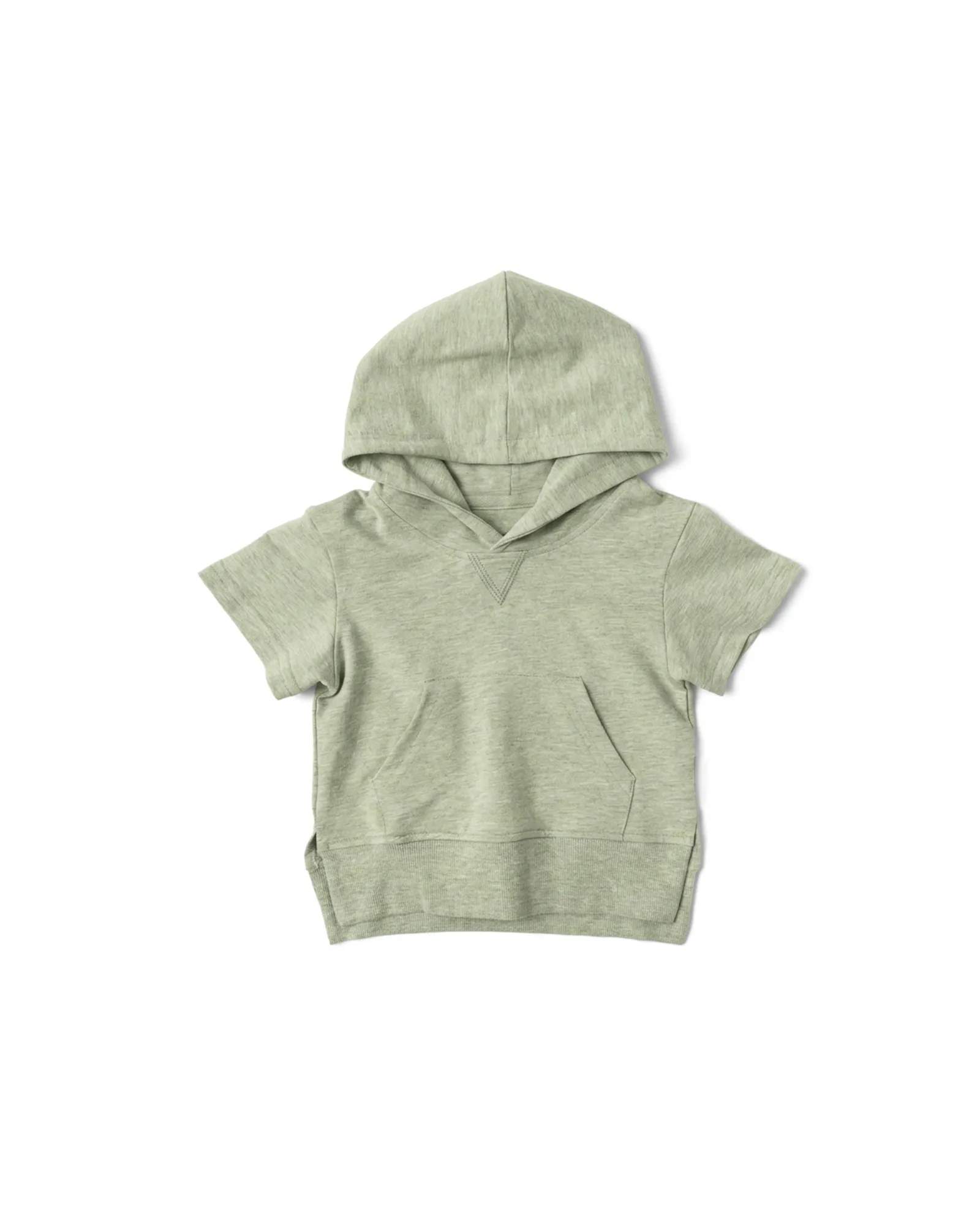 Sage Marl Hooded Top