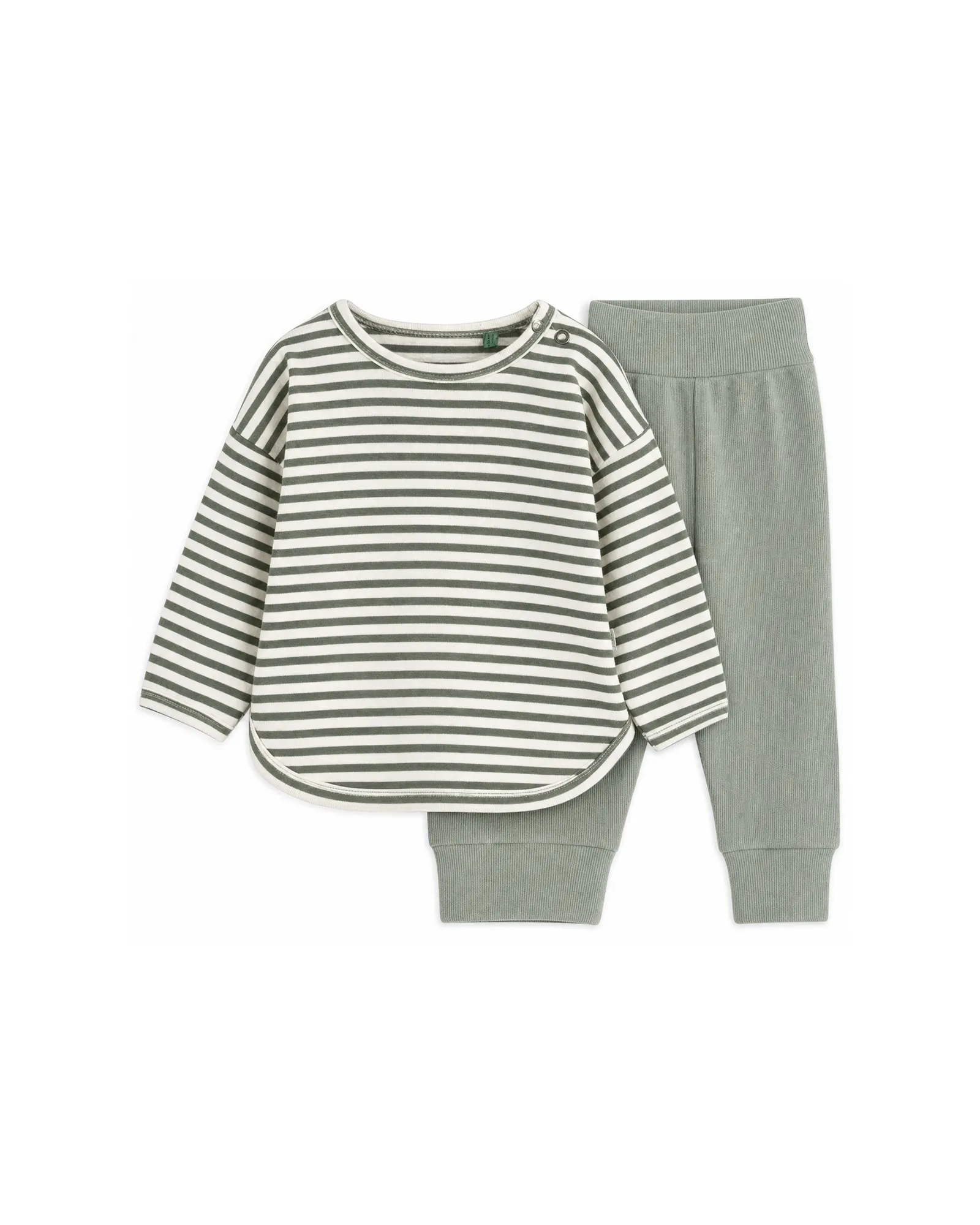 Sage Stripe Knit Set