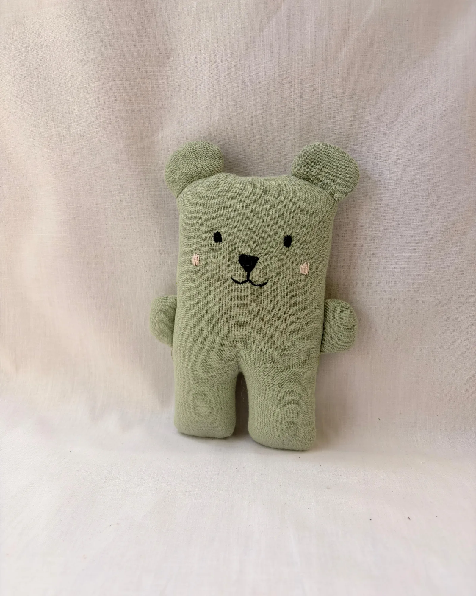 Muslin Bear Pocket Toy