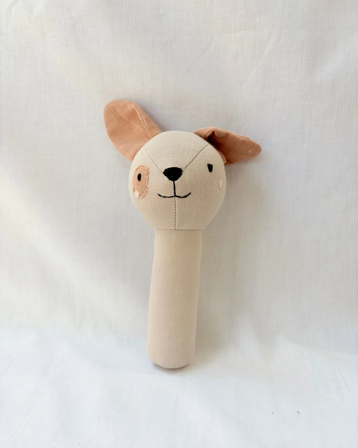 Muslin Puppy Rattle
