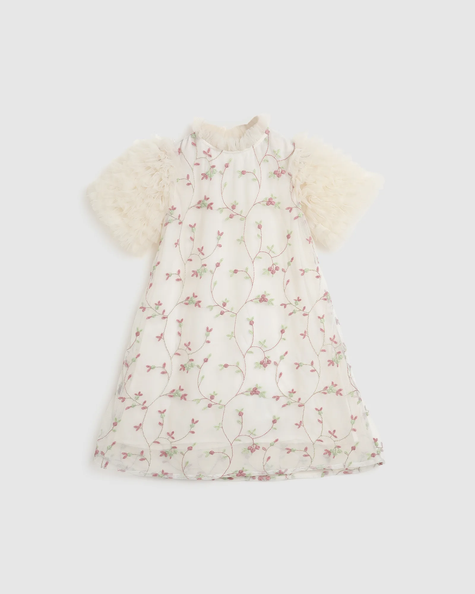 Embroidery Net Dress