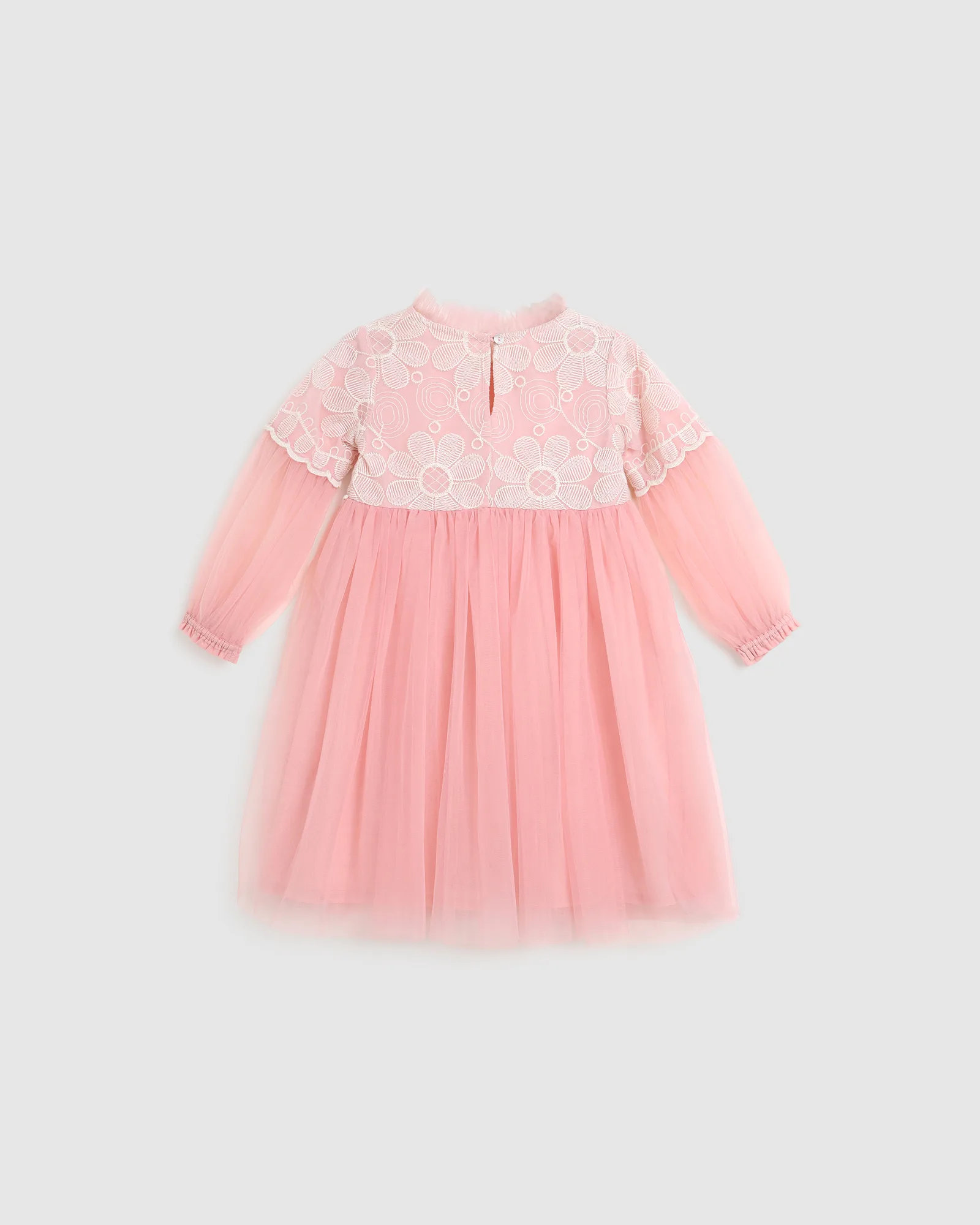 Embroidery Yoke Tulle Dress thumbnail 2