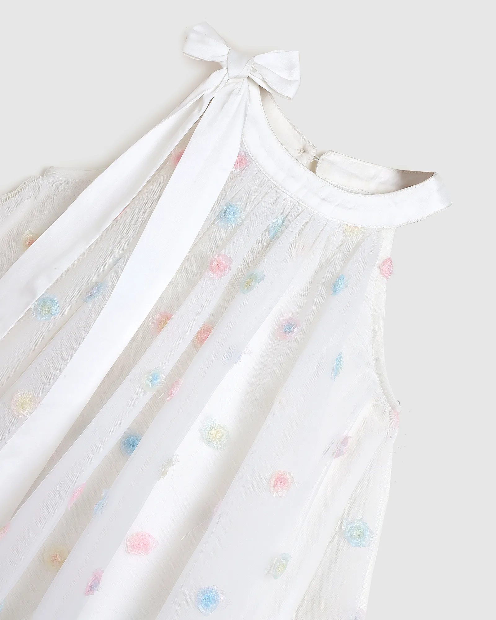 Pastel Floral Appliqué Dress thumbnail 3