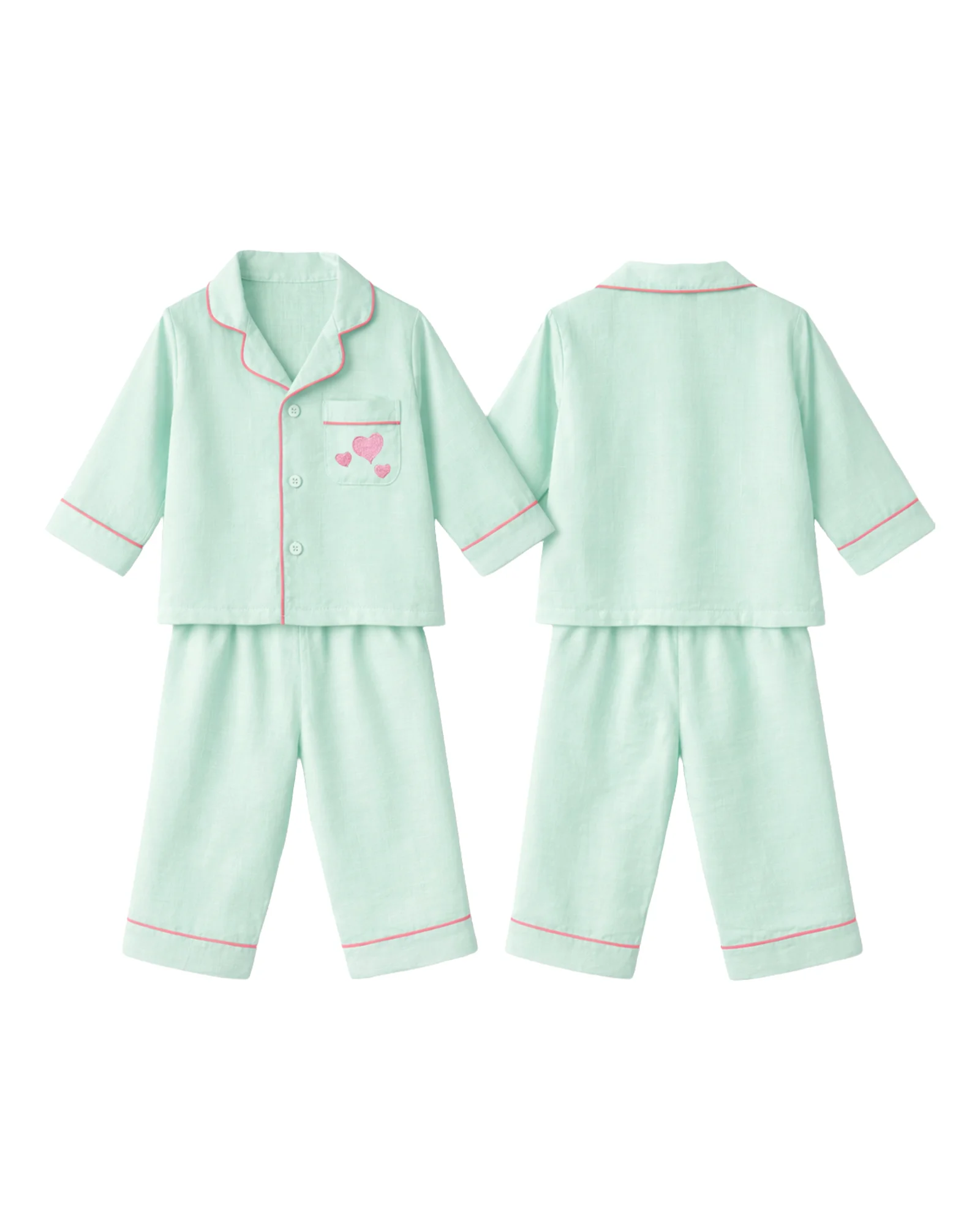 Mint Heart PJ Set
