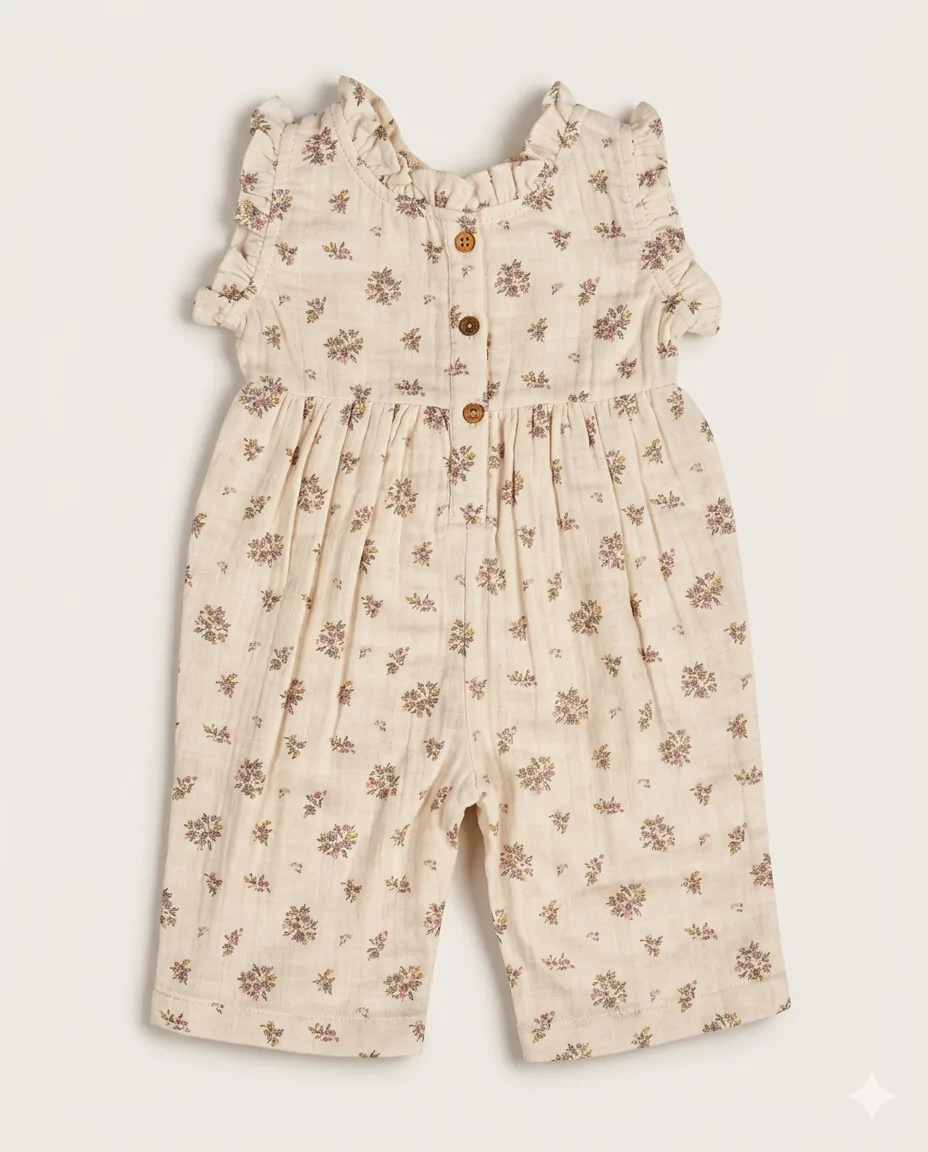 Ditsy Floral Overall Romper