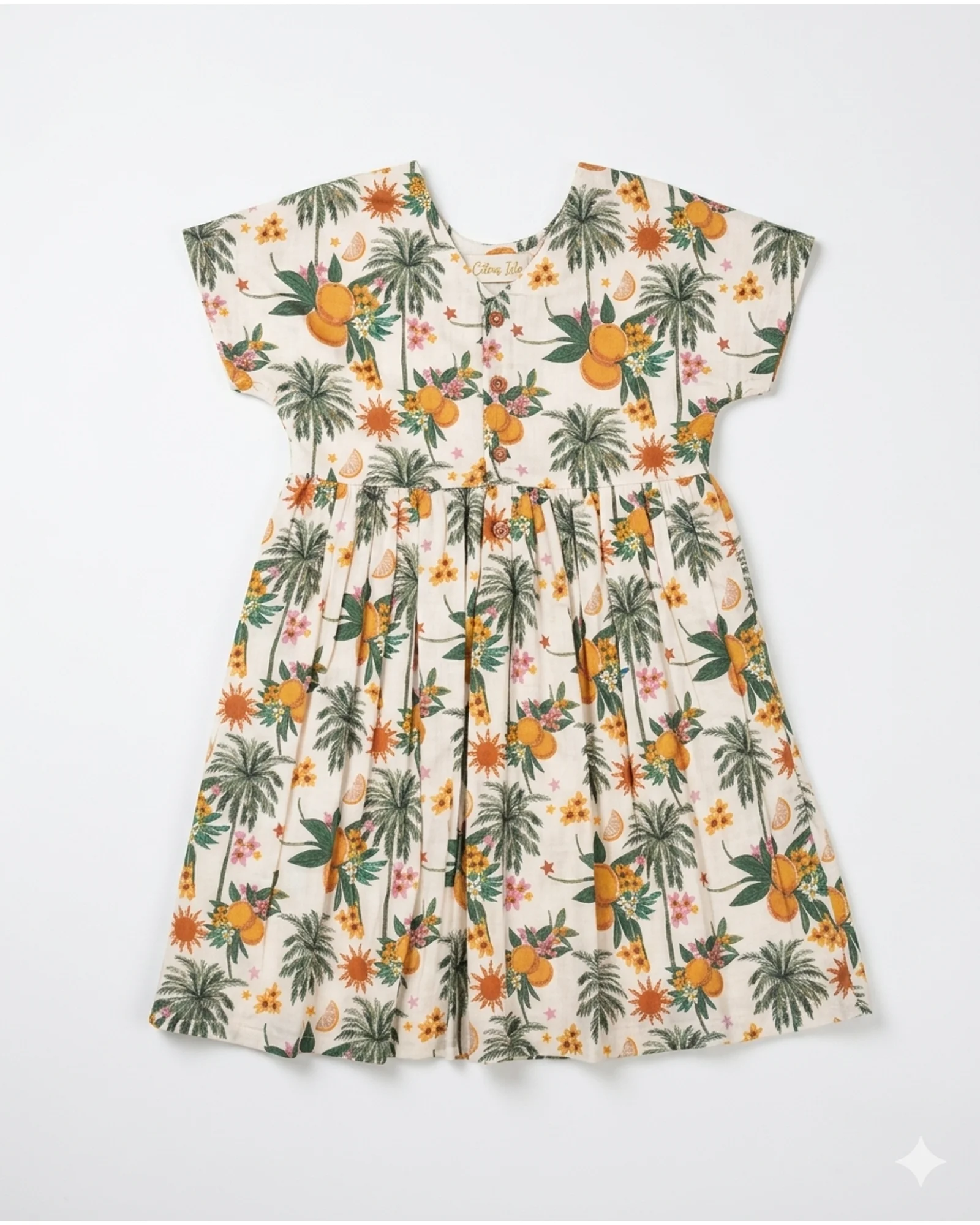 Tropical Pineapple T-Shirt Dress