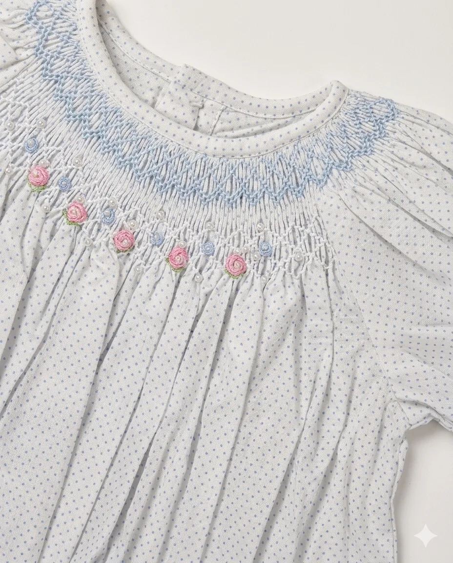 White Rose Smocked Dress thumbnail 2