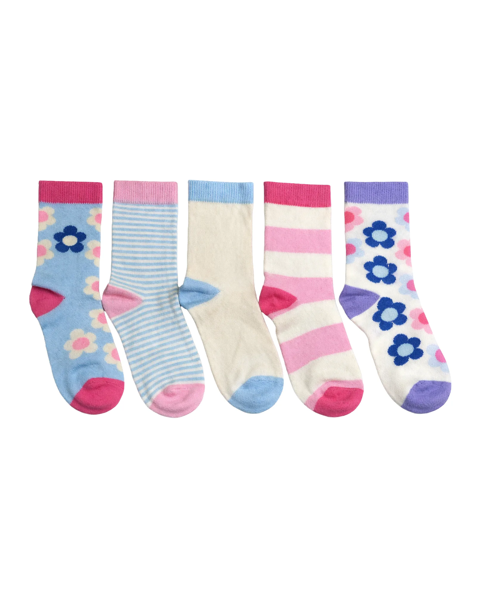 Daisy Stripe Crew Socks