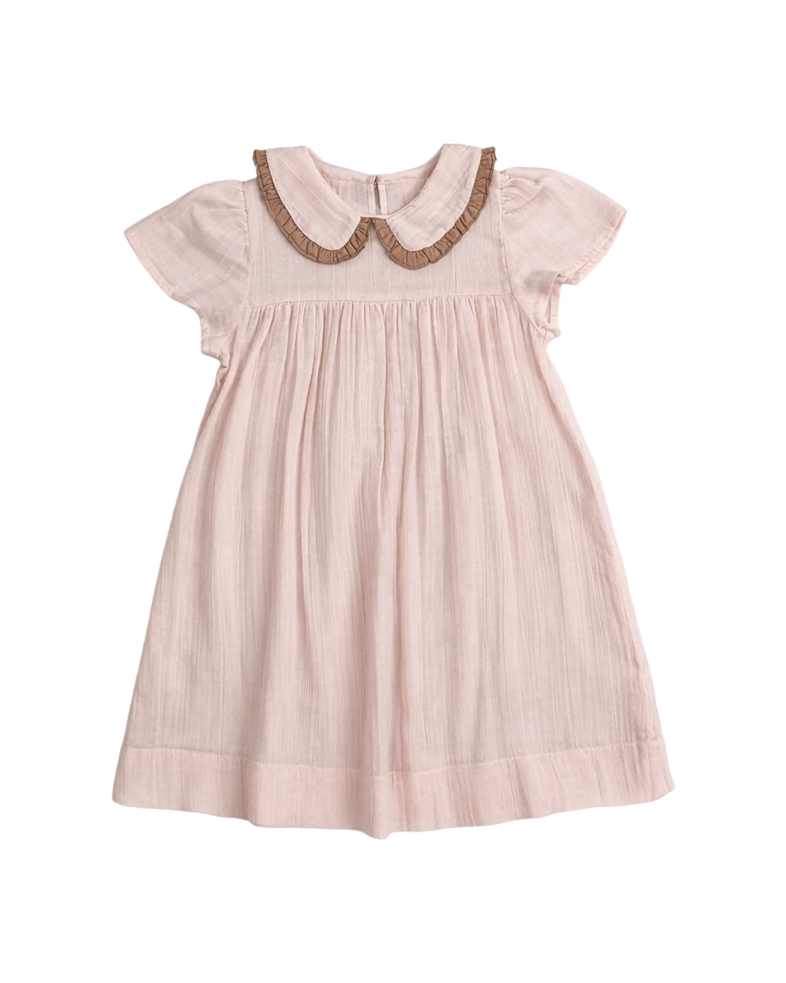 Blush Ruffle Collar Dress