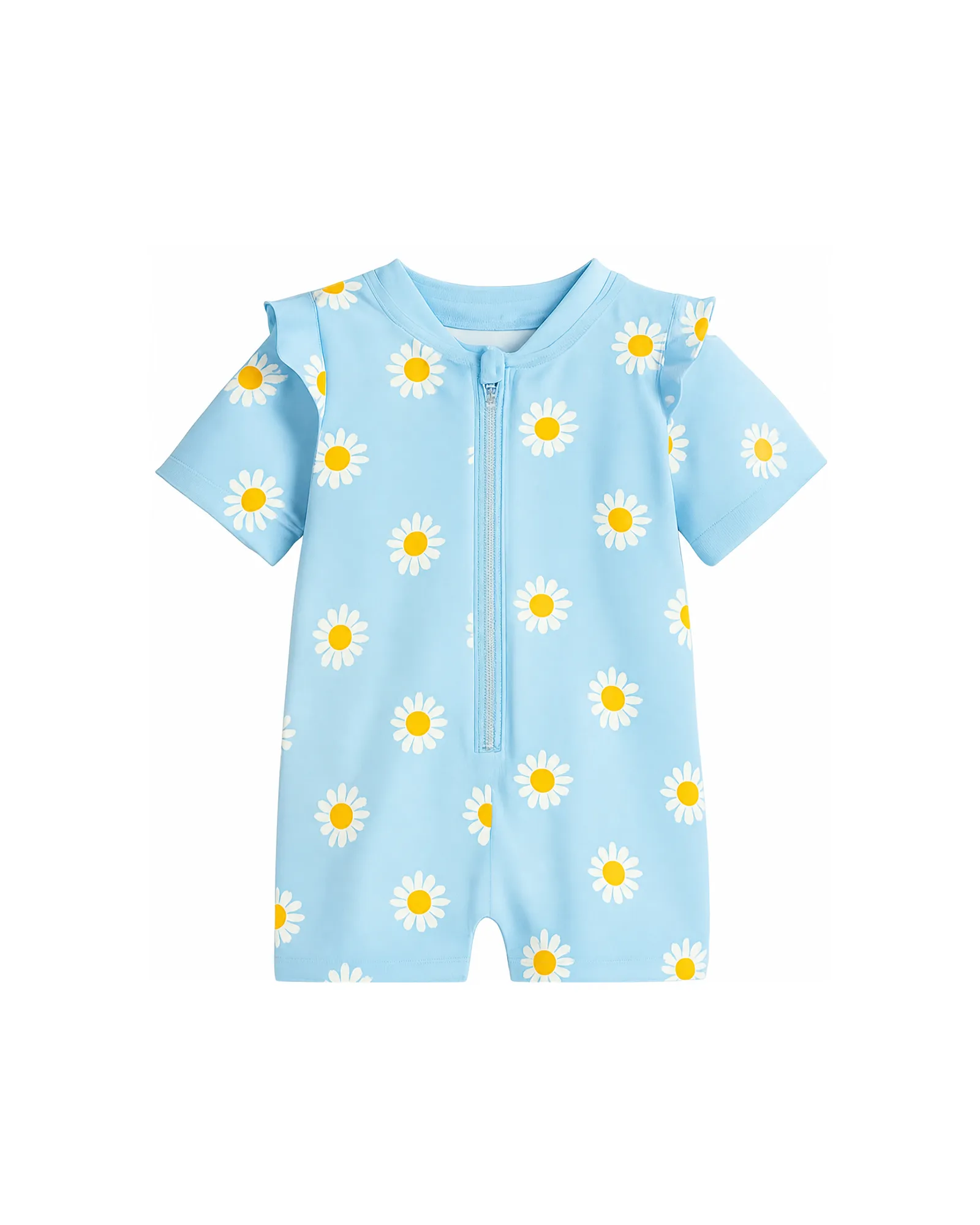 Blue Daisy Rash Guard Set
