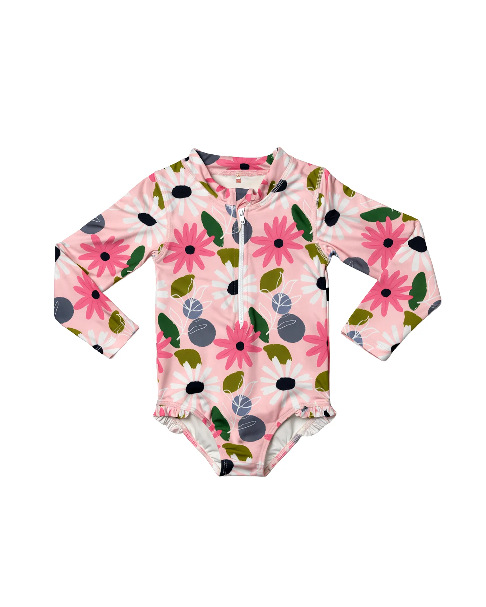 Floral Zip Rash Suit