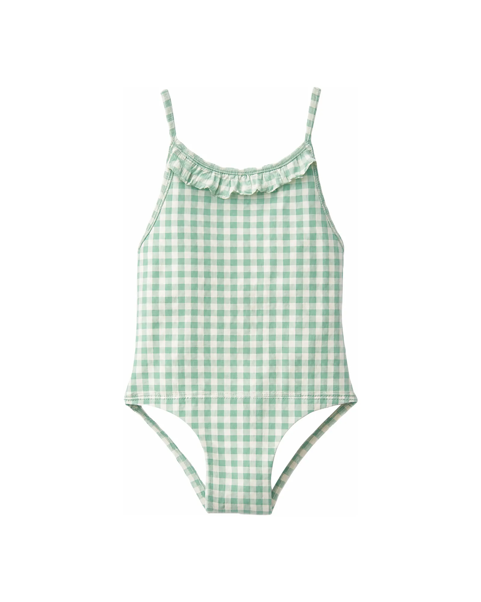 Green Gingham Swimsuit