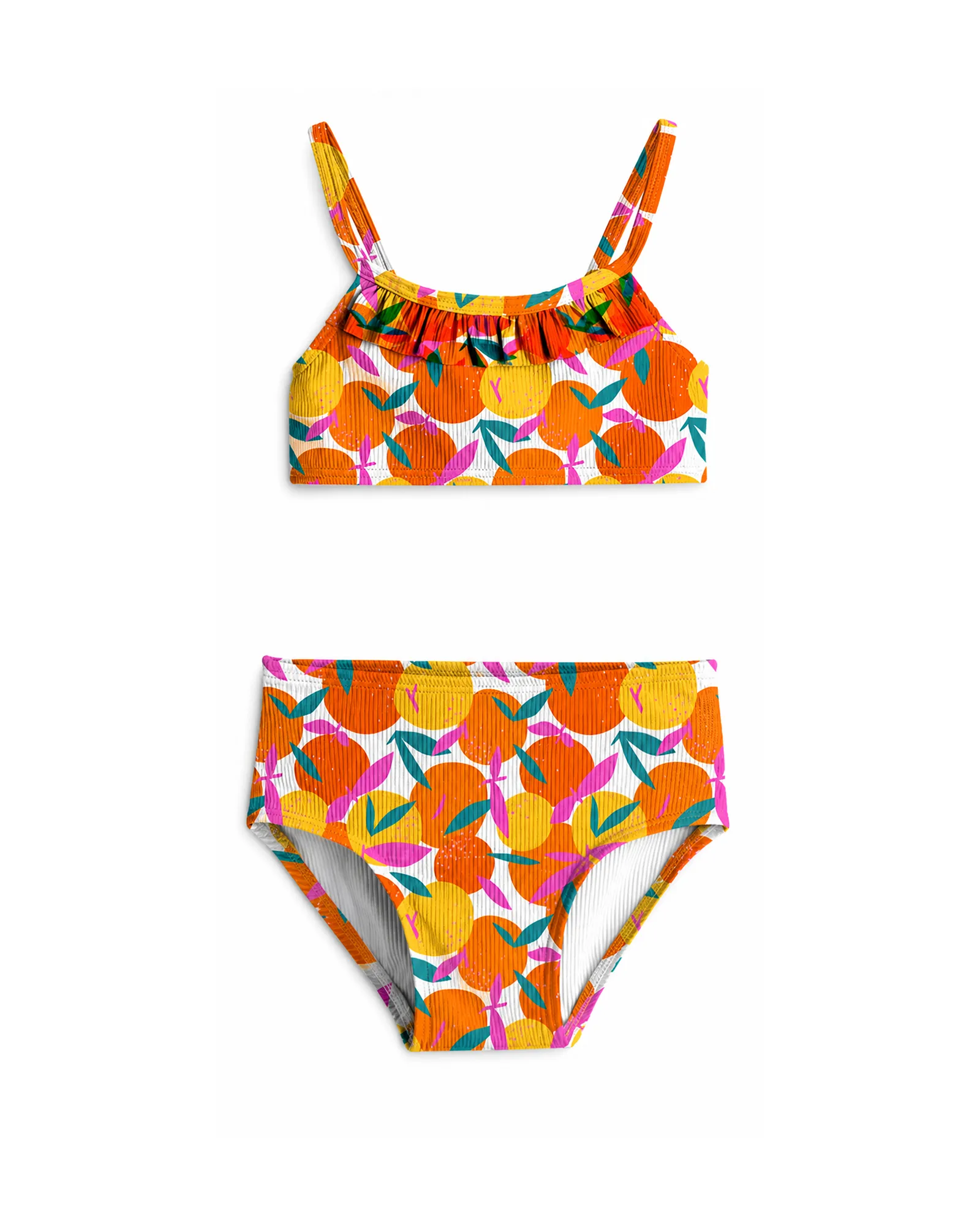 Orange Print Bikini Set