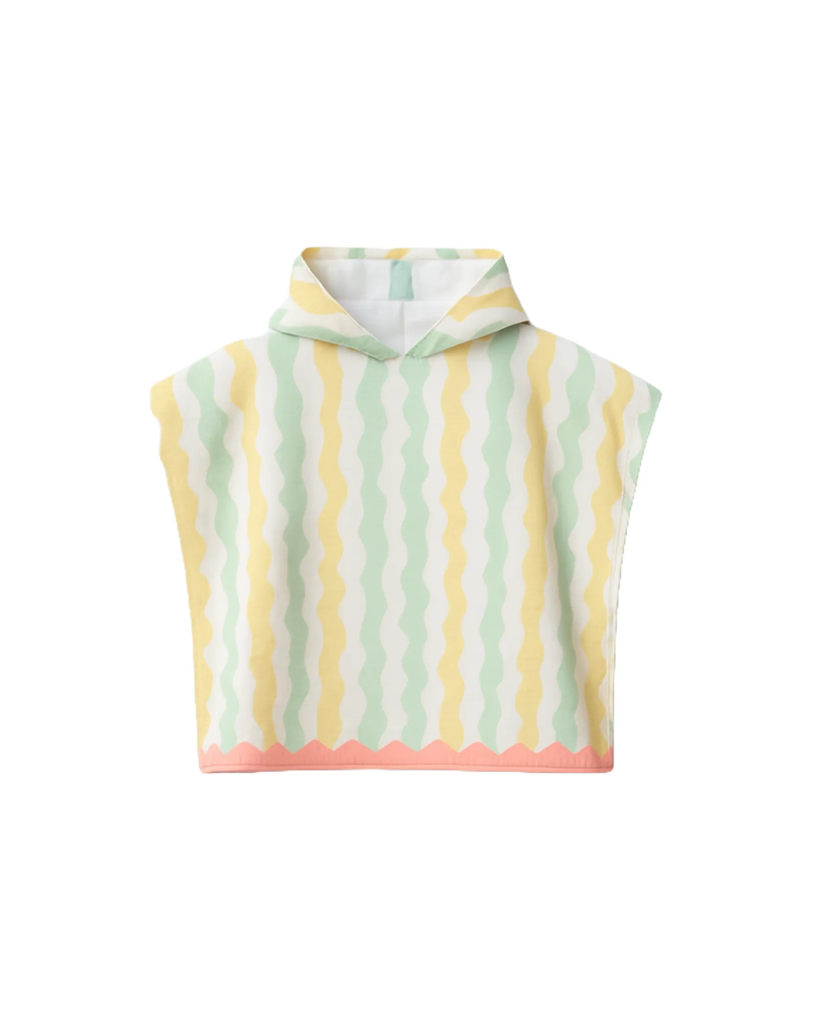 Pastel Stripe Hooded Poncho