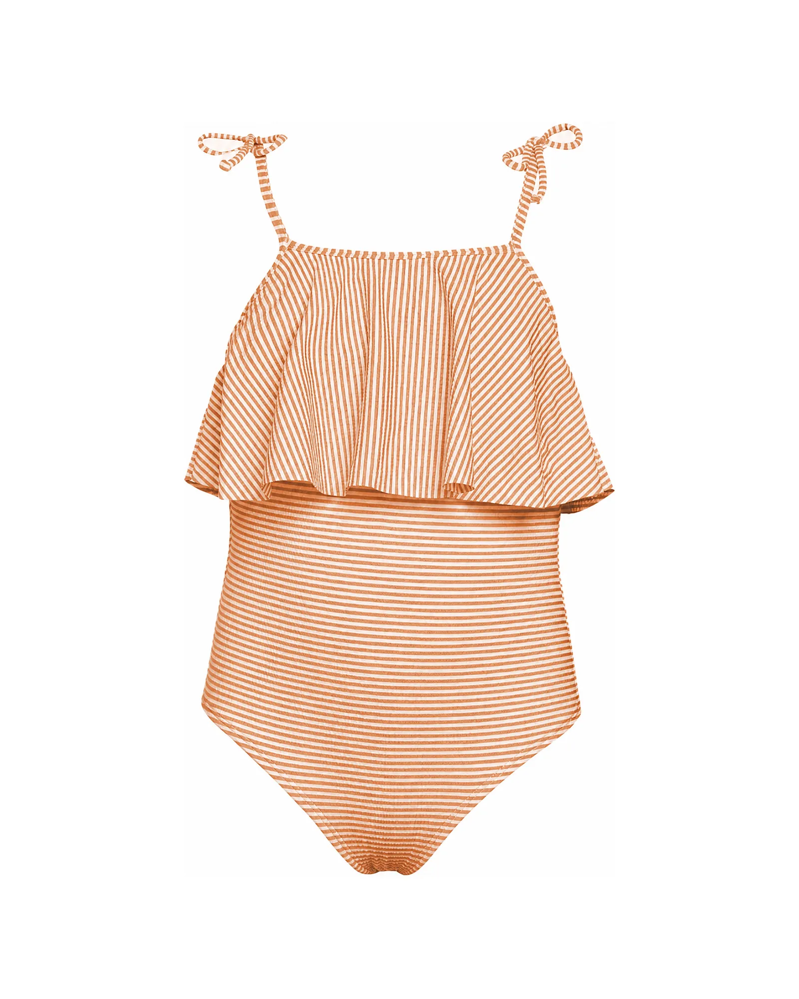 Peach Ruffle Swimsuit