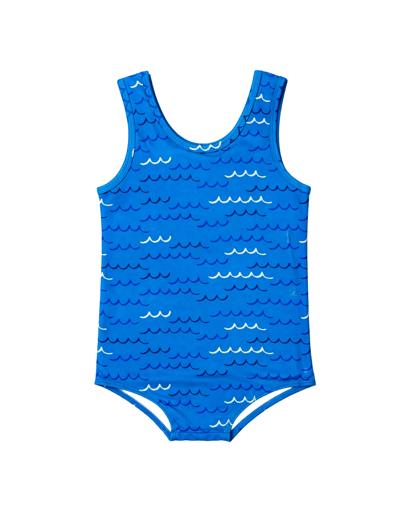 Wave Print Tank Swimsuit