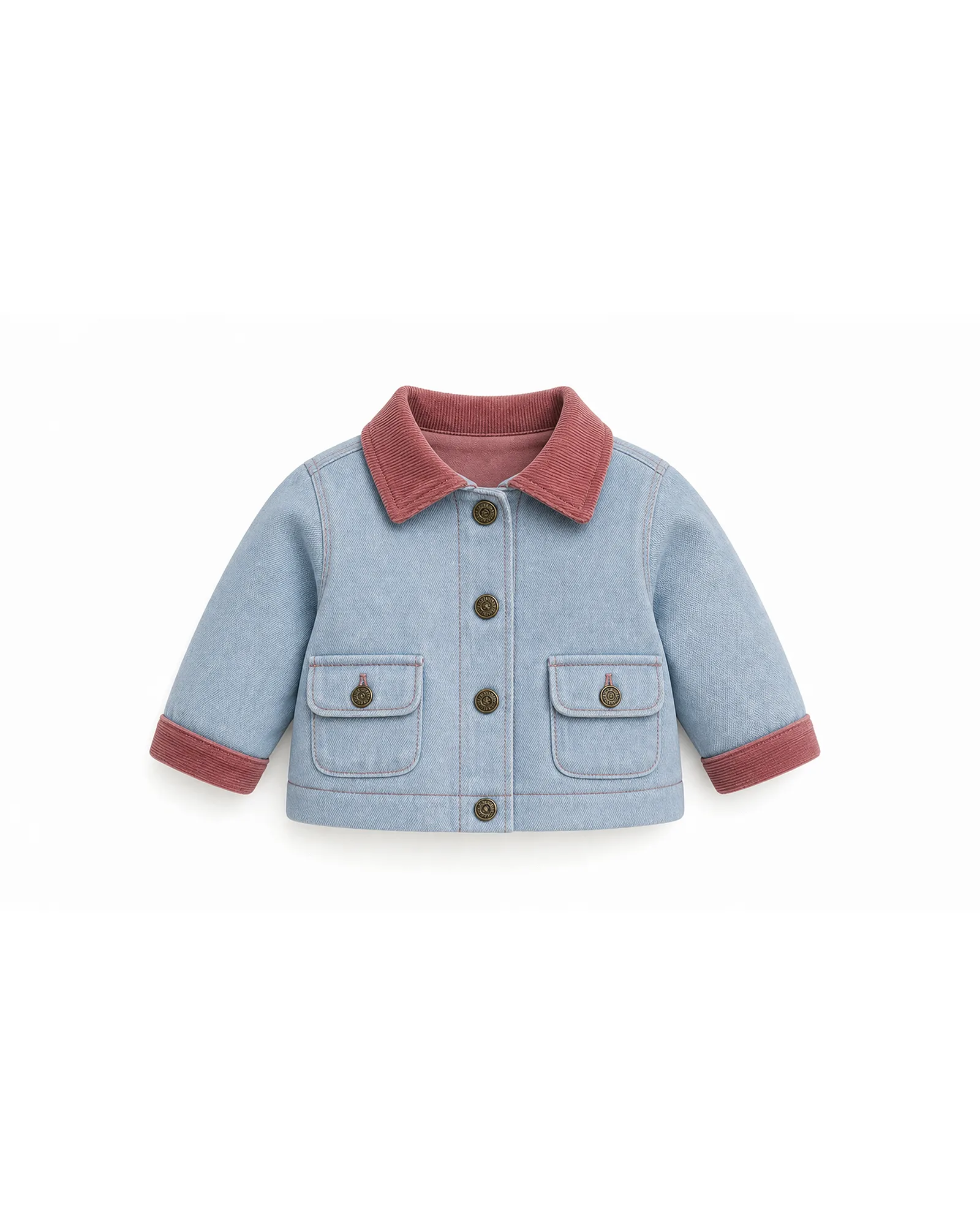 Chambray Contrast Collar Jacket