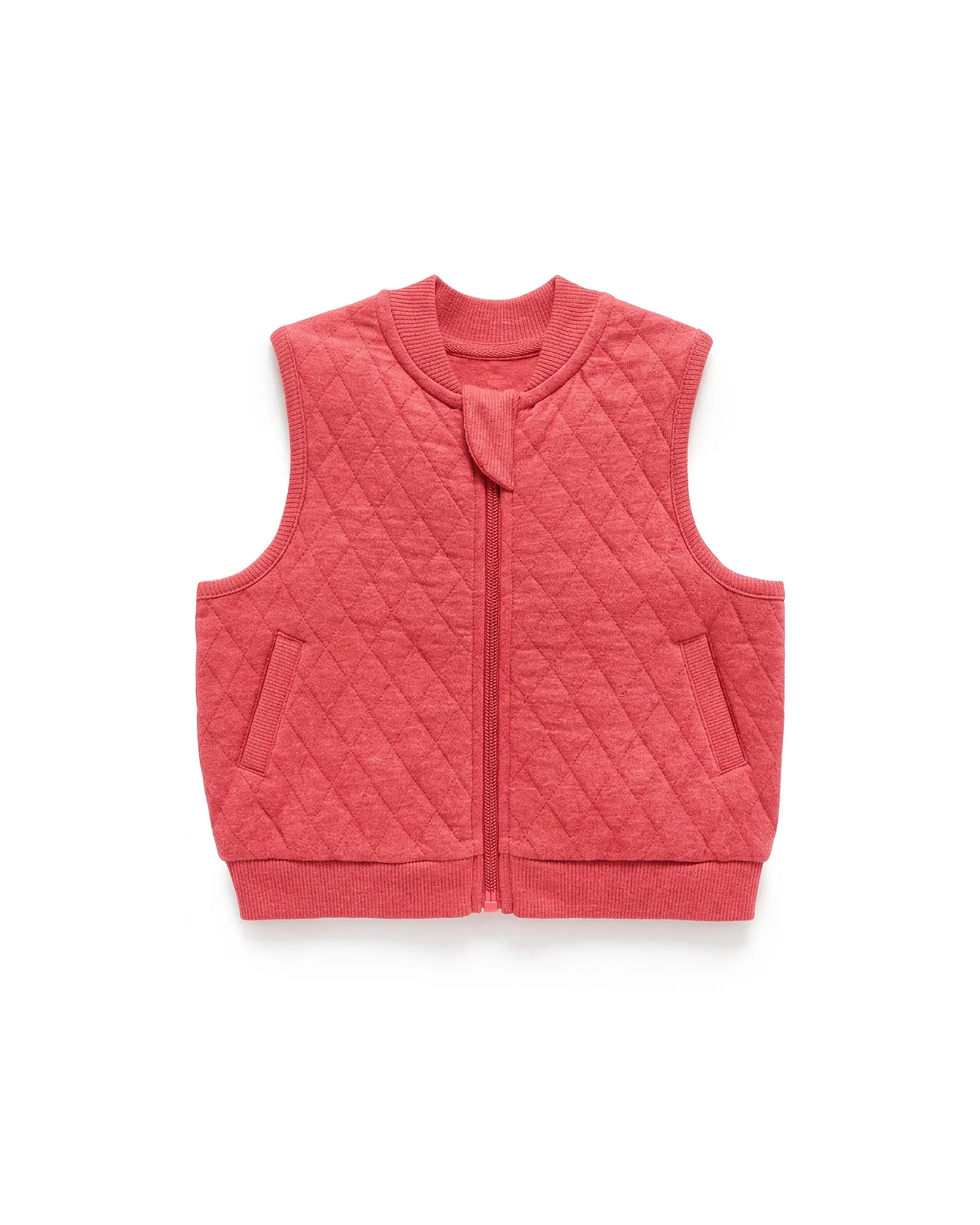 Coral Quilted Vest