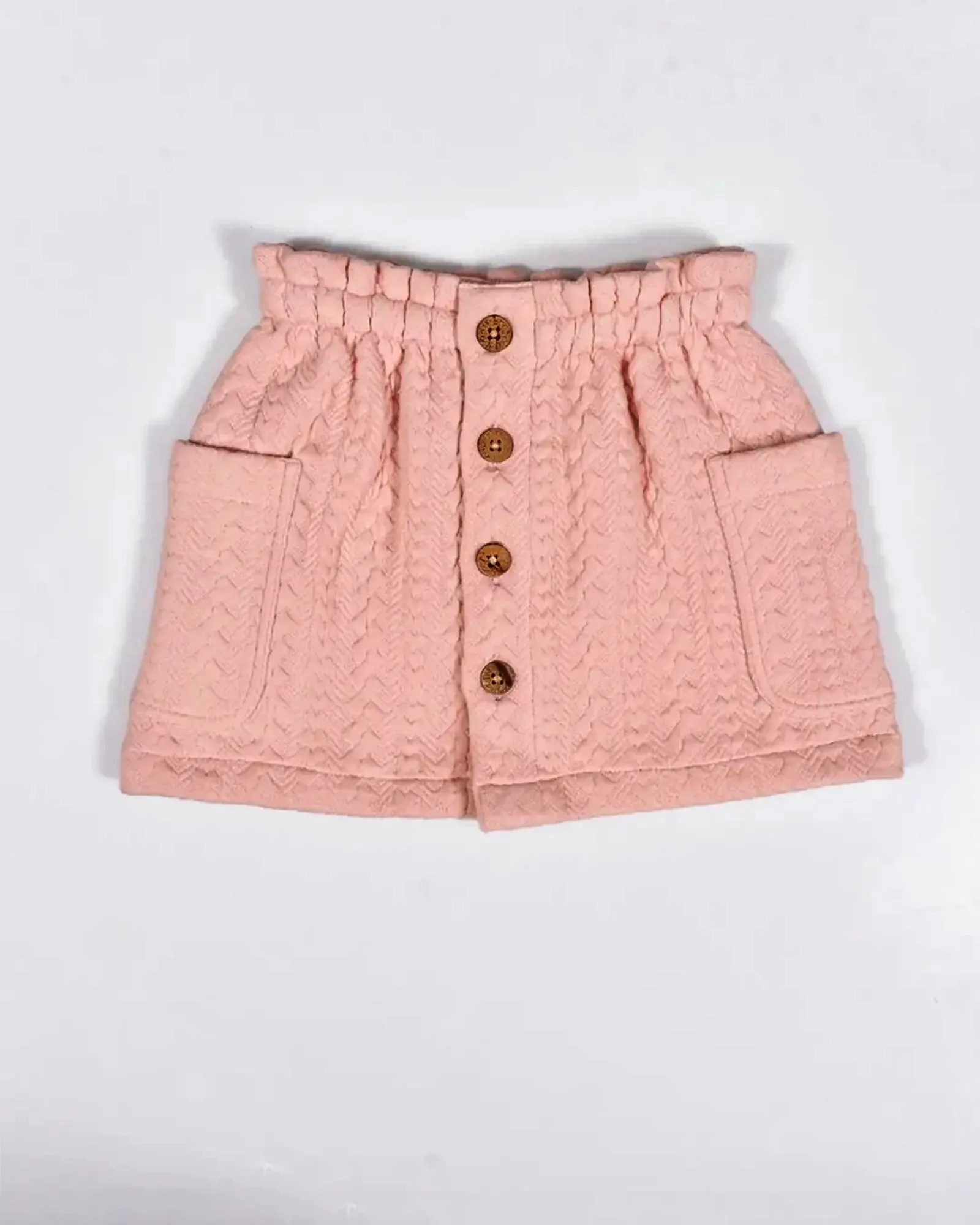 Quilted Button Shorts