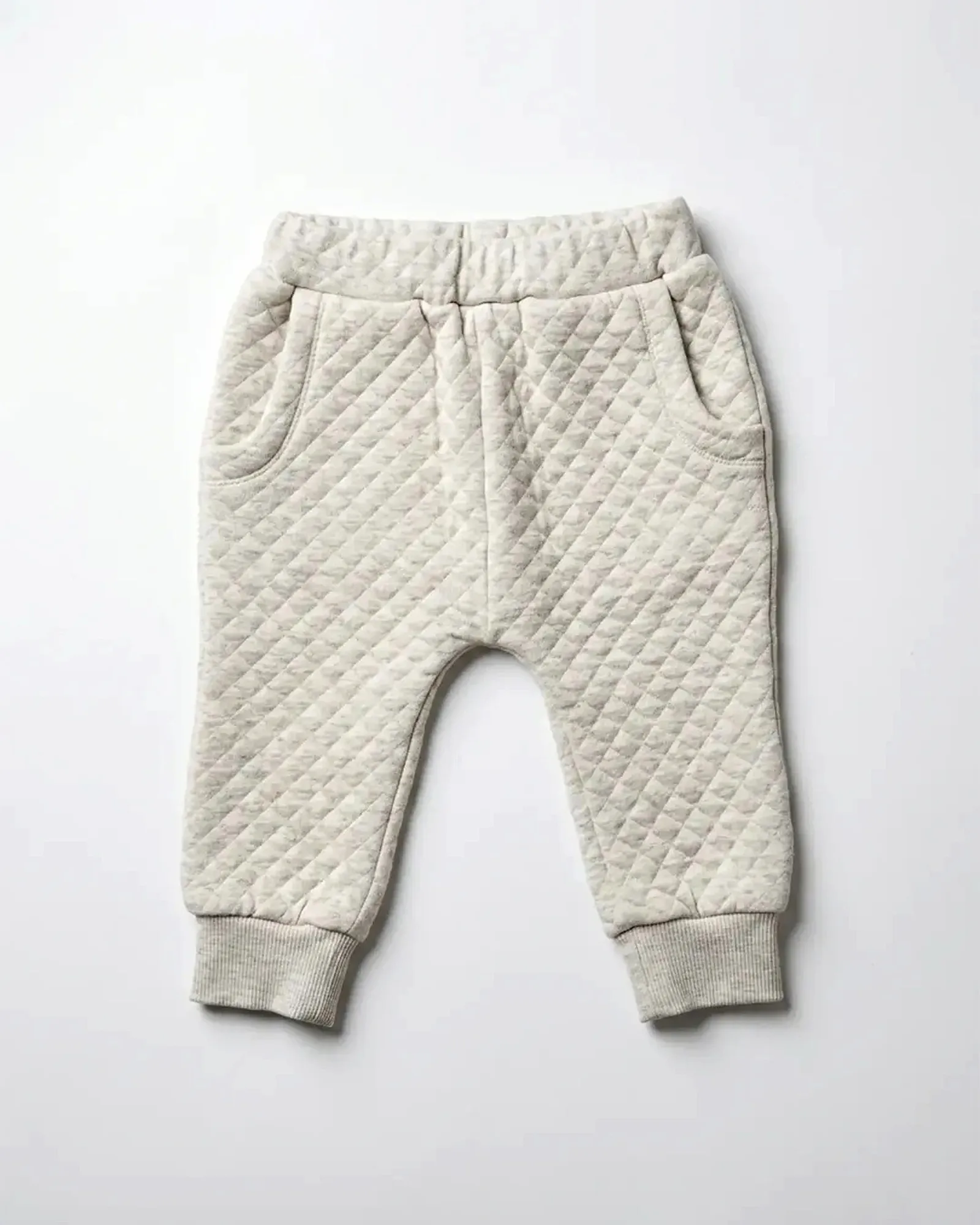 Quilted Grey Joggers